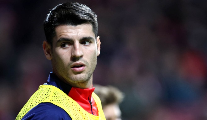 20240128, Álvaro Morata inför matchem mellan Atlético Madrid och Valencia