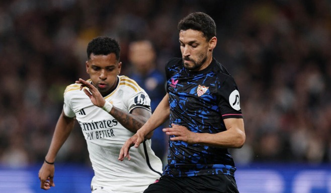 20240225, Jesús Navas i duel med Real Madrids Rodrygo