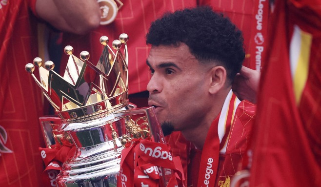 2025-05-25, firar titel med Liverpool